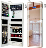  KEDLAN LED Mirror Jewelry Cabinet with Bluetooth Speake