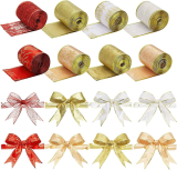 Christmas Tree Wired Ribbon –8 Rolls
