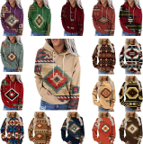 APIVOE Western Shirts for Women Geometric Printing Long Sleeve