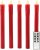 Set of 5 Red 10″ Flameless Taper Candles￼
