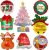  Merry Christmas balloons with Christmas Tree Santa Claus Christmas Hat Elk Gift Box Balloons￼