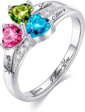  Personalized Love Heart Promise Rings￼