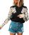 Angashion Women’s Sweaters Casual Leopard Printed￼