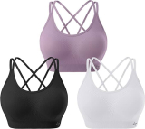  Racerback Sports Bras–1~4 Pack￼