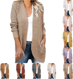 Women’s Casual Cable Knit Cardigan Oversized Open Front