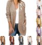 Women’s Casual Cable Knit Cardigan Oversized Open Front