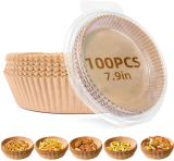 Air Fryer Disposable Paper Liner-100PCS 7.9 inch Parchment Paper Sheets￼