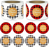  500 Pieces Merry Christmas Stickers Roll ￼