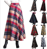 Women High Elastic Waist Maxi Skirt