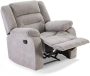  Faux Leather Recliner Heated Massage Chair, Light Gray￼
