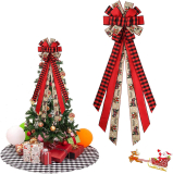 Christmas Tree Topper Bow Decoration ￼