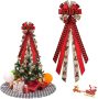 Christmas Tree Topper Bow Decoration ￼