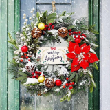  22″ Christmas Wreath for Front Door￼