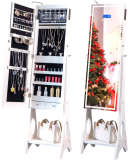 Full Length Freestanding Mirror Jewelry Organizer with Bluetooth Speaker￼