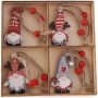 12 Pieces Christmas Gnome Ornaments￼