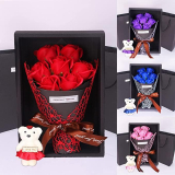 EDTO Valentine’s Day 7 Artificial Soap Roses Gift Box Decorations