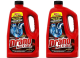 Drano Max Gel Drain Clog Remover and Cleaner for Shower or Sink Drains, 80 oz, 2 pack