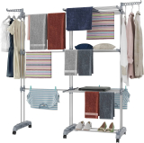 Large 4-Tier Folding Laundry Rack￼