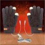 USB Heated Gloves – Knitted Touch Screen 5 Finger Electric Gloves