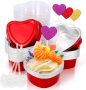  50Pcs Heart-Shaped Mini Cake Pan w/ Lids￼