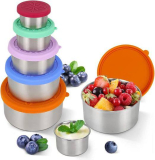 5 Packs Stainless Steel Containers with Lids￼