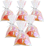Packs of 100 Clear Cello Bags with Twist Ties for Birthday Party Favors￼