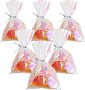 Packs of 100 Clear Cello Bags with Twist Ties for Birthday Party Favors￼