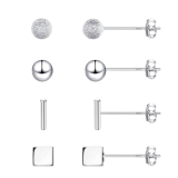 4 Pairs Stud Earrings￼