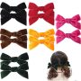 12 PCS Velvet Hair Bows￼
