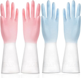 2 Pairs Household Rubber PVC Cleaning Gloves