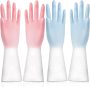 2 Pairs Household Rubber PVC Cleaning Gloves