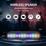  Portable Speaker (100FT Range) with 30W Loud Stereo Sound￼