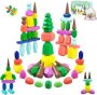 36PCS Wooden Stacking Rocks Building Blocks￼