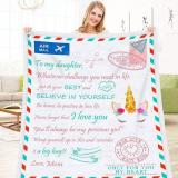  Sherpa Fleece Blanket to My Daughter￼