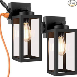  2-Pack Porch Lights w/ Outlet￼