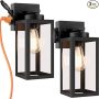  2-Pack Porch Lights w/ Outlet￼
