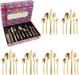  Gold Silverware Set of 30￼