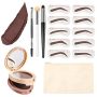  Eyebrow Stamp Stencil Kit