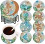 8Pcs Sea Creature Diamond Painting Coaster Set￼
