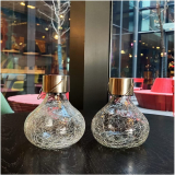 Crackle Glass Solar Lights with Hanging Handle
