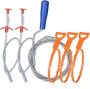  6 Pack Drain Clog Remover Tools￼