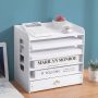 6-Tier Wood Desktop Organizer/Letter Tray File Sorter