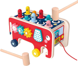 Wooden Hammering and Pounding Toys with 2 mallets,￼