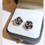  Black Rose Earrings￼