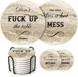 Marble Style Absorbent Drink Coasters –8pack