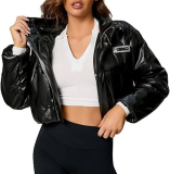 Women Cropped Puffer Jacket￼