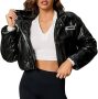 Women Cropped Puffer Jacket￼