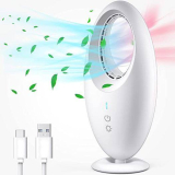 12 Inch Bladeless Fan Small Table Fan USB Rechargeable￼