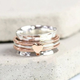  Heart Spinner Ring￼