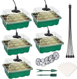  5 Pack Seed Starter Trays with Grow Light￼